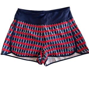 Tory Burch, Tory sport, red and blue running shorts, size small